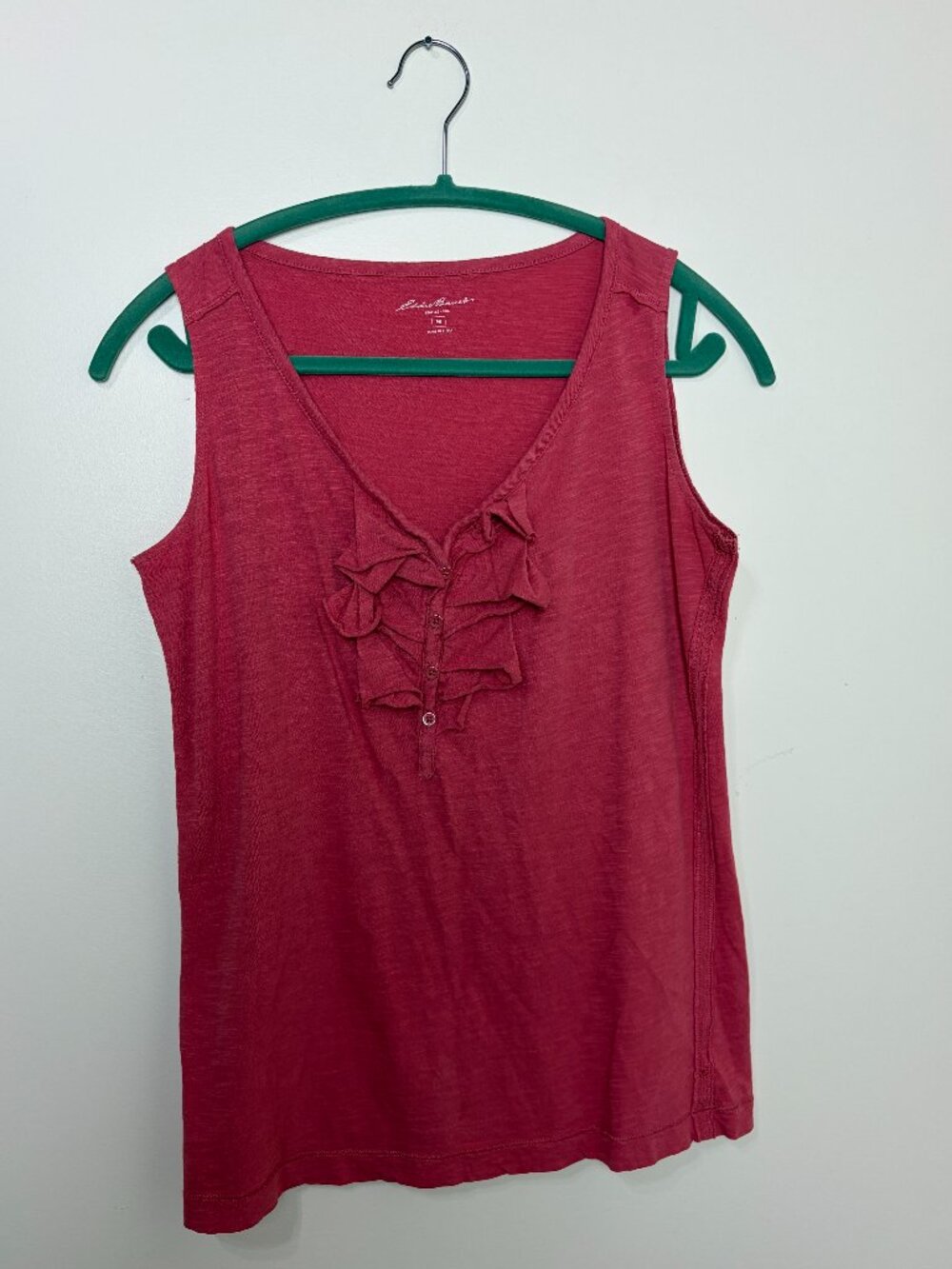 Eddie Bauer Women's Size M Sleeveless Top with Ruffle Detail